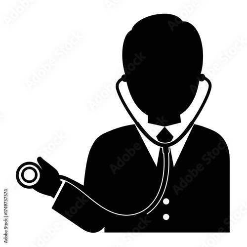 Man holding stethoscope while wearing a suit for International Men's Day  