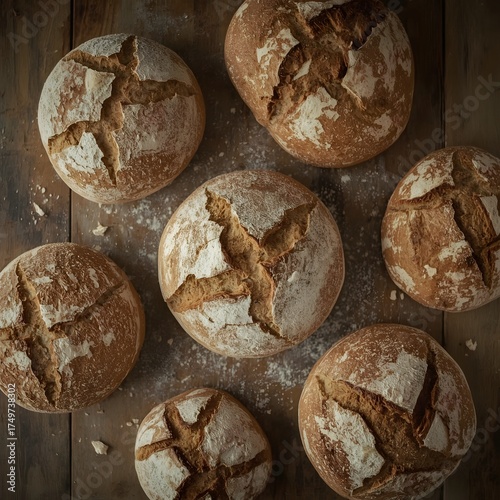 bread on a wooden board