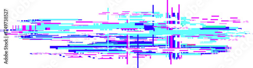 Glitch art data processing error digital background