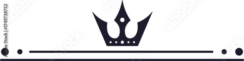 Royal crown symbol with elegant divider line