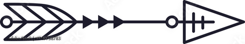 Tribal boho arrow pointing direction ethnic symbol