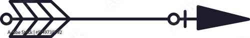 Tribal arrow pointing right minimalist graphic symbol