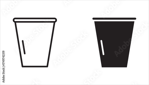 Coffee cup icon set. Cups of coffee tea collection. Cup coffe.
