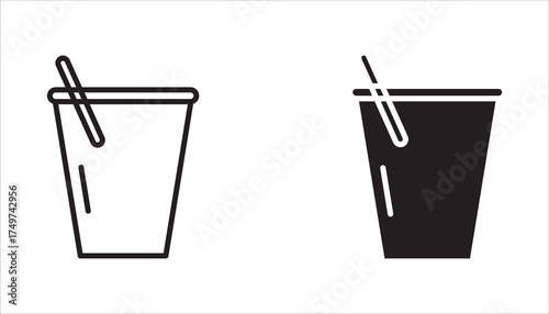 Coffee cup icon set. Cups of coffee tea collection. Cup coffe.