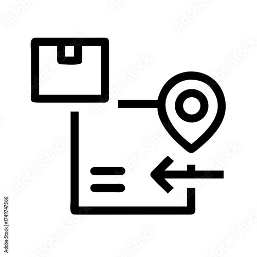 Package tracking icon for delivery services