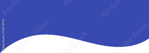 Header shape background for banners and borders. Abstract border element. Wavy blue divider for web page templates. Curved modern separator. Simple certificates headline