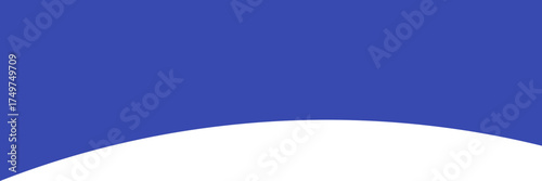 Header shape background for banners and borders. Abstract border element. Wavy blue divider for web page templates. Curved modern separator. Simple certificates headline