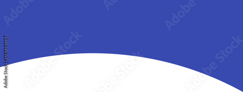 Header shape background for banners and borders. Abstract border element. Wavy blue divider for web page templates. Curved modern separator. Simple certificates headline