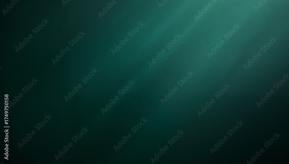 Obraz premium Emerald Depths, Submerged Light Streaks An Abstract, Serene Visualization.