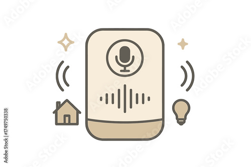Voice assistant managing smart home devices with digital sound waves