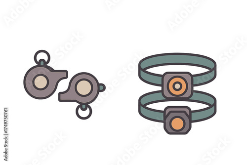 Survival Whistles and Headlamps Set for Camping and Hiking Adventures