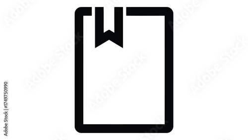 Bookmark icon isolated on white background
