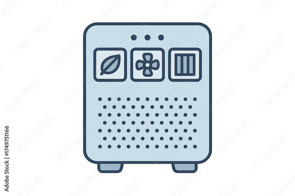 Fototapeta premium Control panel for compact air purifier with mode icons