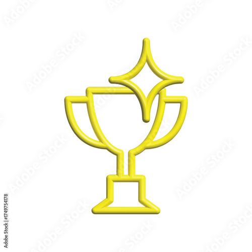 Trophy cup icon design template