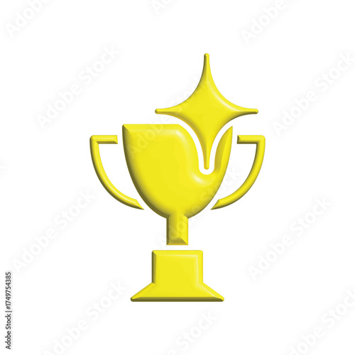 Trophy cup icon design template