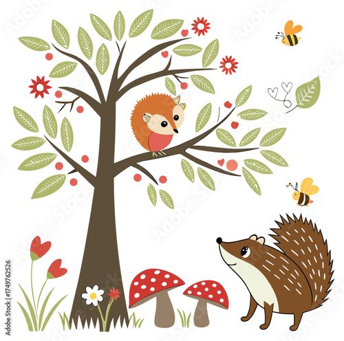 birds and tree