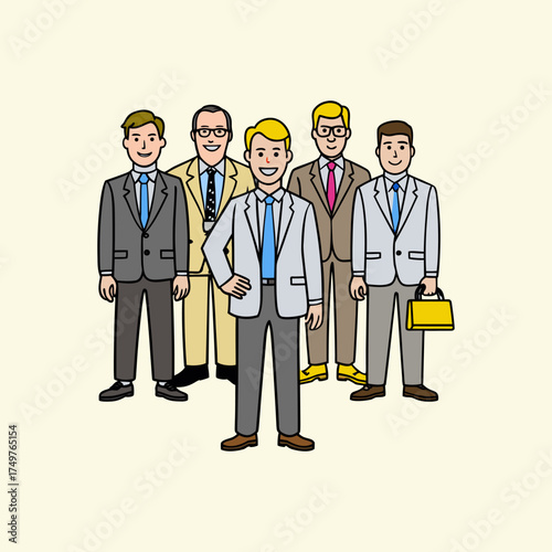 Professional Business Team Standing Together