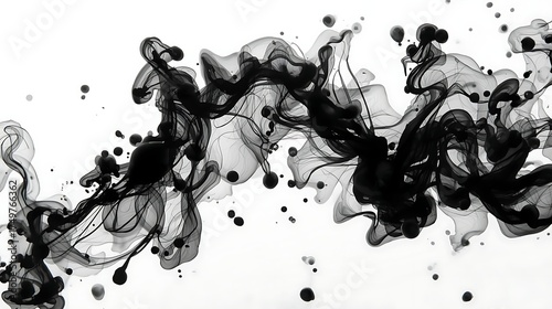 A Cloud of Black Ink Dissolving in Clear Water