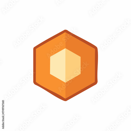 Abstract Geometric Honeycomb Design Orange and Yellow Shape Decorative Tile