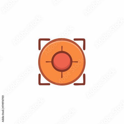 Target symbol with crosshairs and framing corners icon