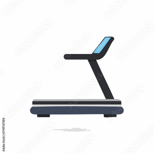 Modern fitness treadmill machine vector illustration for cardio exercise and healthy lifestyle workouts