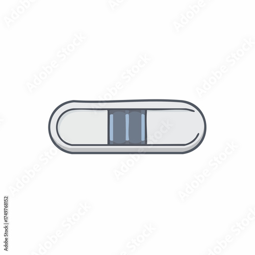 Hand drawn illustration of a pregnancy test showing three lines