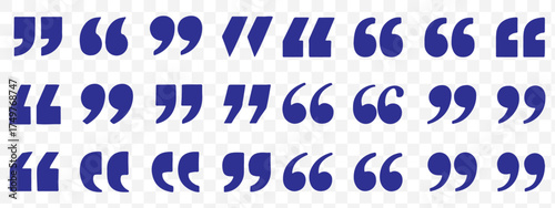 Quote icon vector illustration. Quotation mark sign and symbol. Set of quote mark . Quotation mark icon collection on white background. double quotation vector symbol.