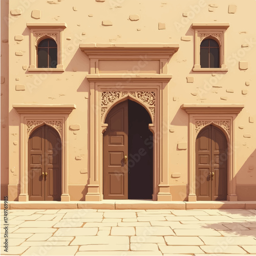 entrance to the mosque in cordoba spain