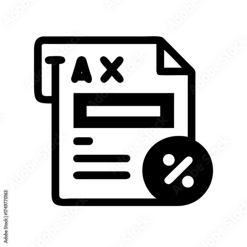 Tax document with percentage discount
