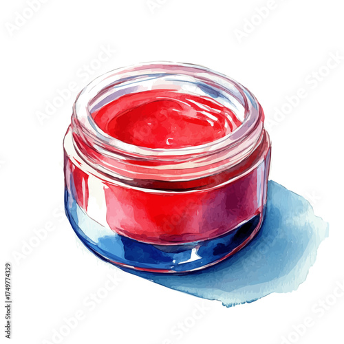Ointment, watercolor drawing vector, isolated on a white background.