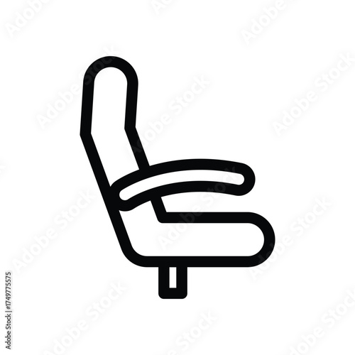 airplane seat outline icon vector design good for web or mobile app