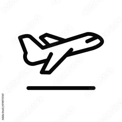 Plane Take Off Departure outline icon vector design good for web or mobile app
