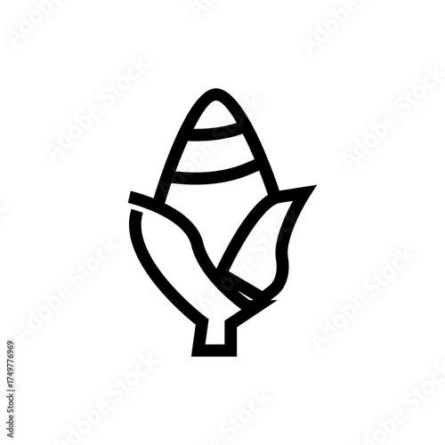 vector illustration of a corn outline icon