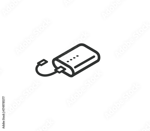 モバイルバッテリーのアイコンイラスト
