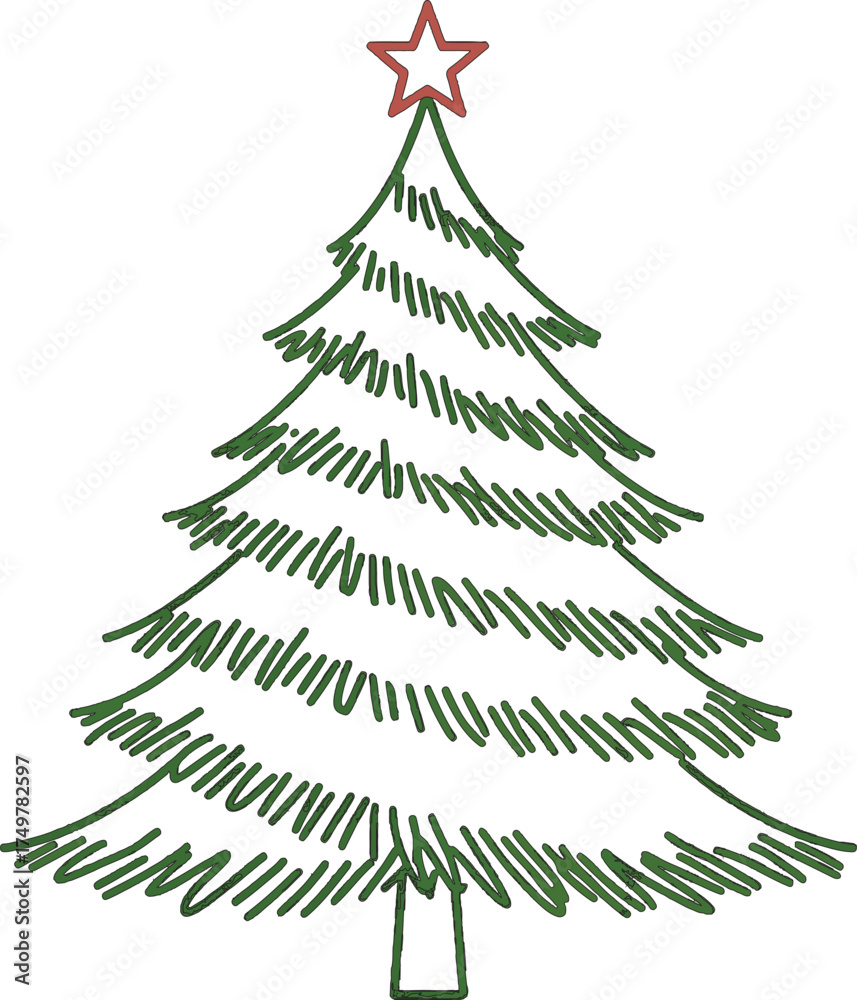 Obraz premium A festive collection of highly detailed Christmas and New Year vector illustrations, including decorated trees, Santa Claus, reindeer, winter scenes, and holiday decorative elements suitable for greet