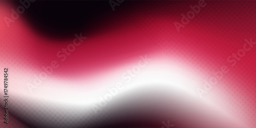 A striking abstract mesh gradient combining white, red, and black tones. Rounded shapes and soft noise introduce a fluid and textured appearance, gradient vector