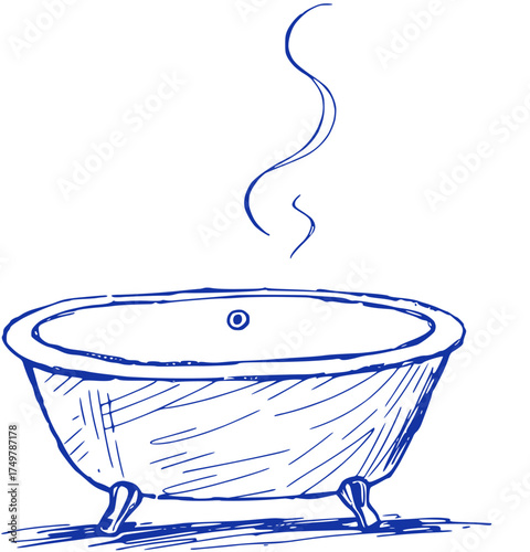 Relaxing Bath: Steam and Tranquility