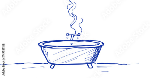 Steaming Bath: A Relaxing Sketch
