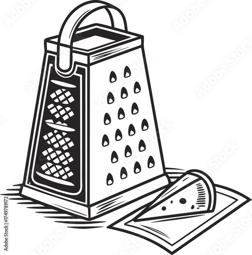 grater on a white background