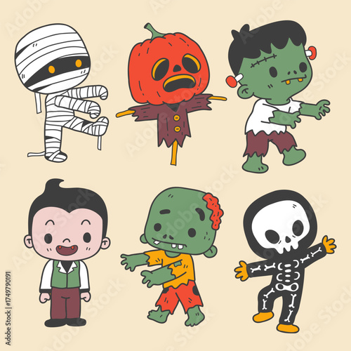 Hand drawn halloween character