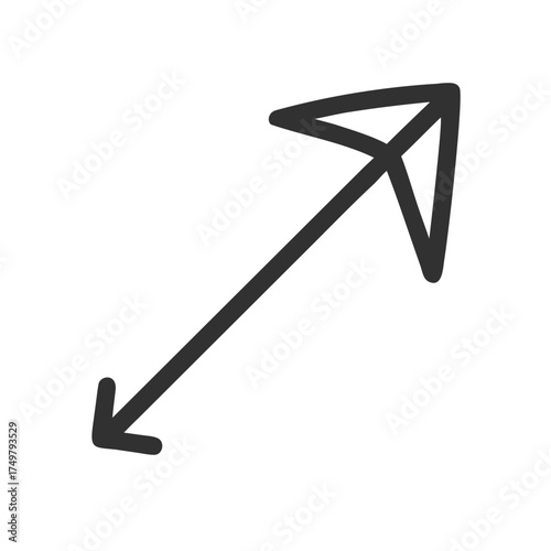 Abstract arrow icon representing Sagittarius in astrology  