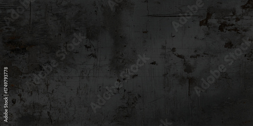 grunge concrete surface, black wall texture or grunge black board or chalk board, Dark black wall texture with rough surface details, perfect for backgrounds, interior design, and digital artwork.