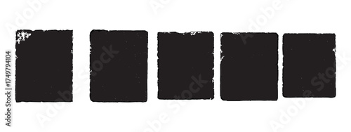 Old paper pages, overlay texture with torn, grain, worn, old, grunge effects. Overlay texture stamp, template frames with different effects. Vintage photo, old paper stamp. Vector graphic set