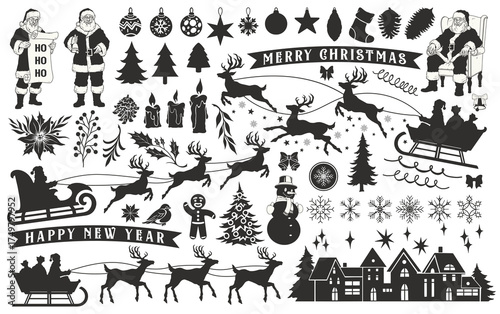 Unique christmas and new year celebration designs