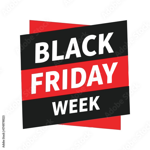Black friday week sale event discount promotion shopping season special offer savings banner graphic vector