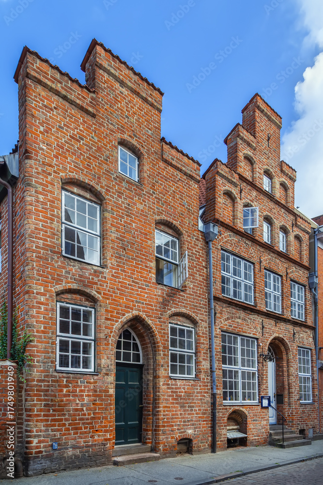 Fototapeta premium Street in Lubeck, Germany