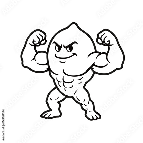 vector illustration of a cartoon boxer