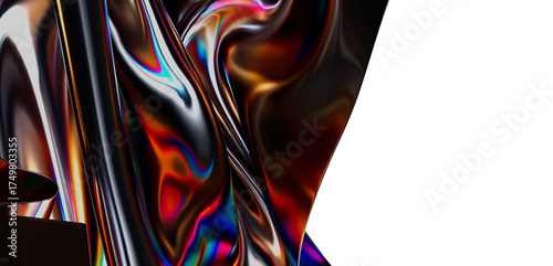 Sleek, vibrant iridescent f...