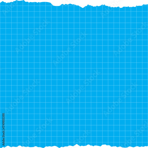 Blueprint Paper Note with Torn Edge Background