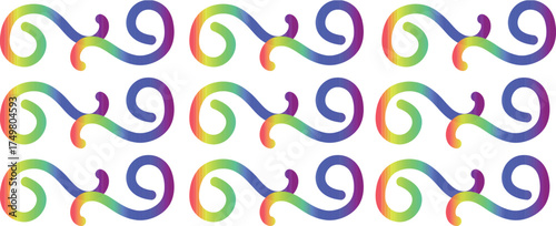 Spectral Energy Flow: Color Gradient Waves and Abstract Curves Creating Vibrant Digital Movement